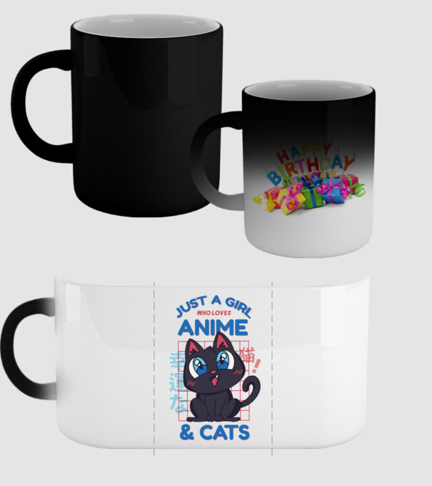 Doar o fată căreia îi place Anime și Pisicile model negru pe tricou
