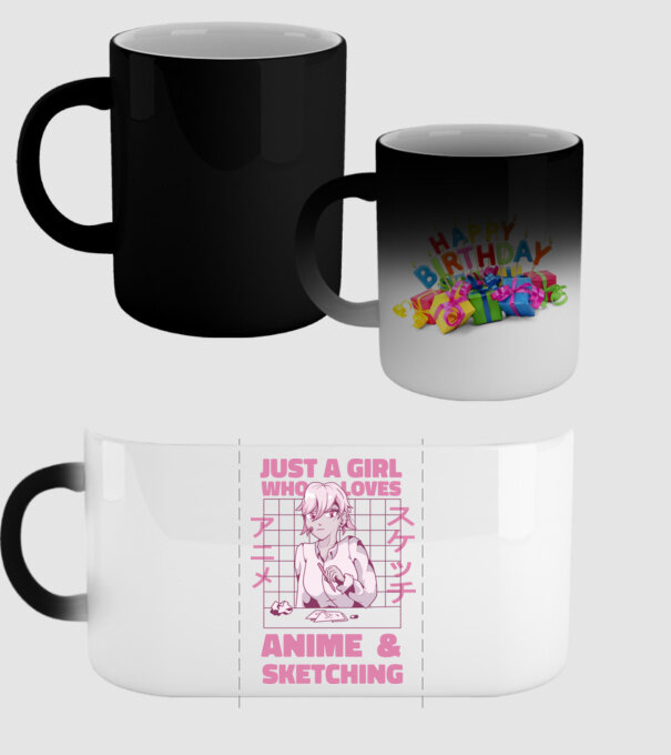 Doar o fată căreia îi place Anime și desenul model negru pe tricou