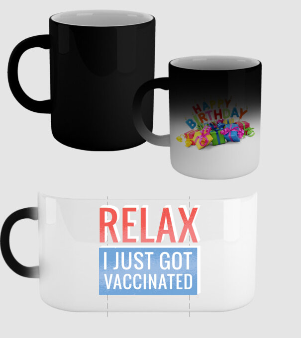 Fii calm, sunt vaccinat model negru pe tricou