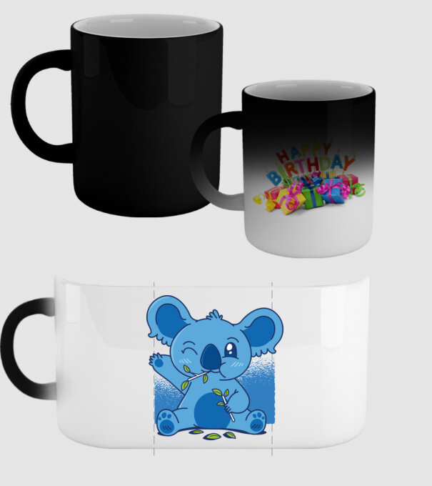 Koala drăguț model negru pe tricou