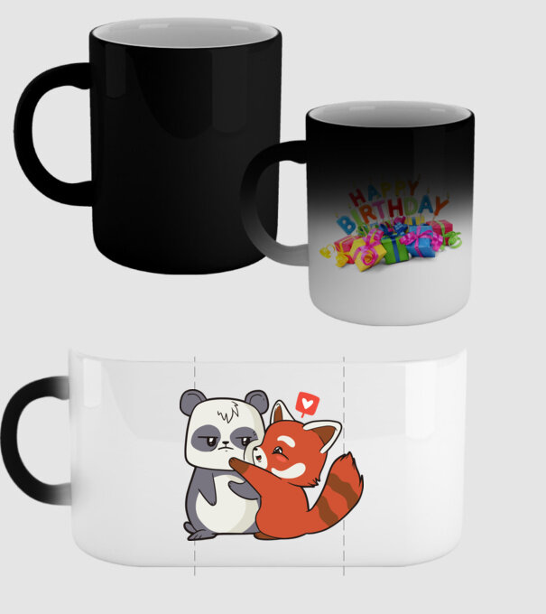 Panda drăguț Dragoste model negru pe tricou