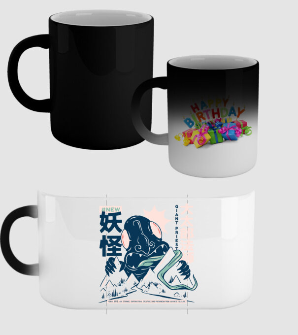 Daidarabotchi Yokai Anime model negru pe tricou