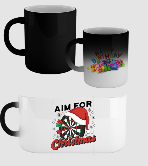 Darts Crăciun model negru pe tricou