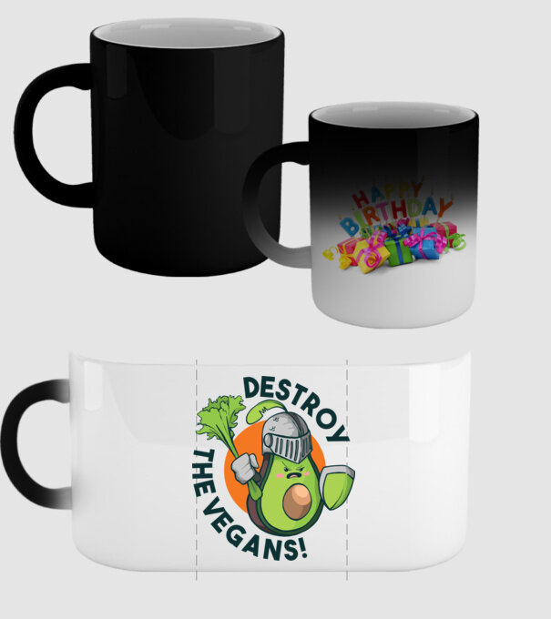 Destroy the Vegans - tricou amuzant războinic Avocado model negru pe tricou