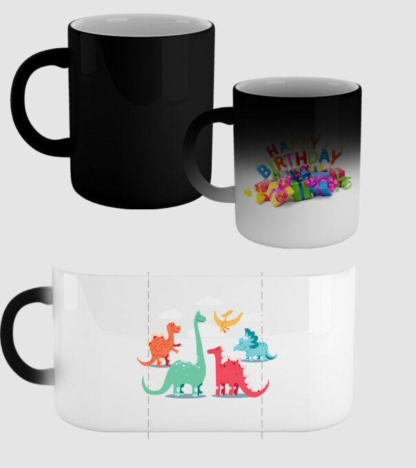 Dinozauri model negru pe tricou