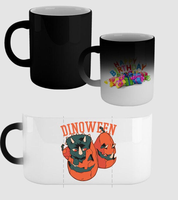 Dinoween model negru pe tricou