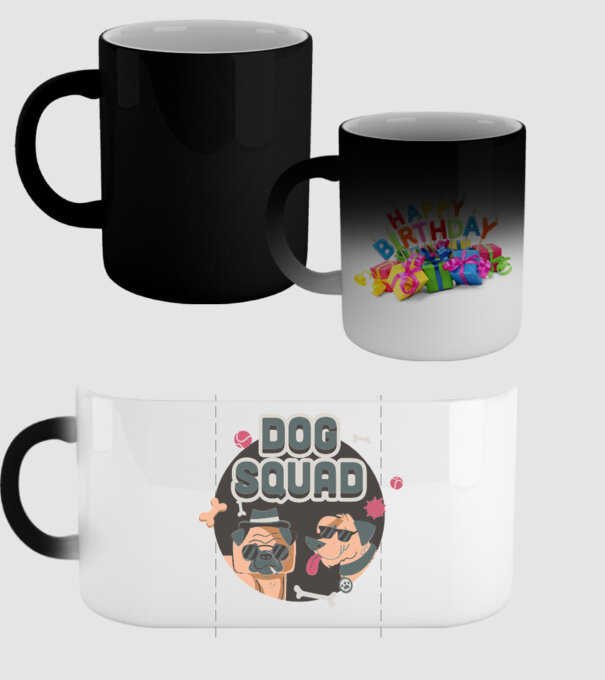 Dog squad model negru pe tricou