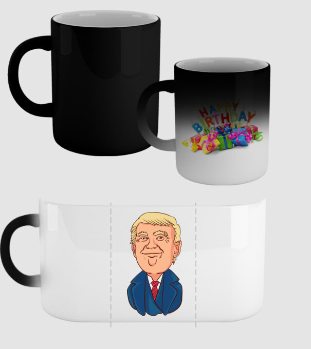 Donald Trump model negru pe tricou