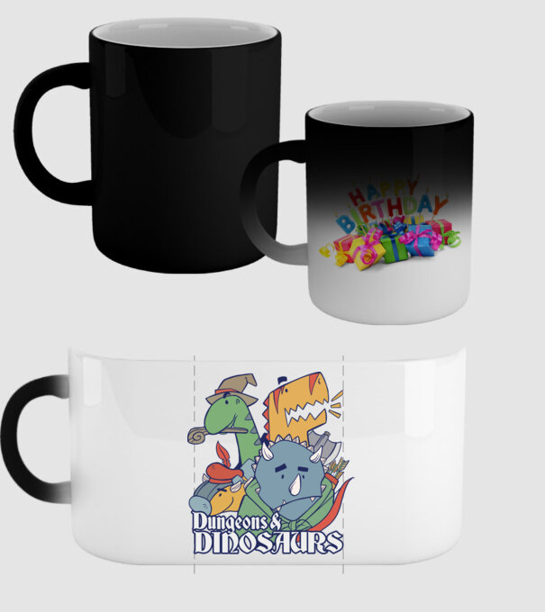Dungeons and Dinosaurs model negru pe tricou