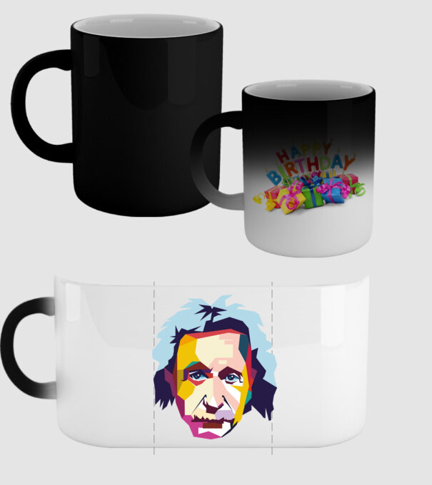Einstein abstract model negru pe tricou