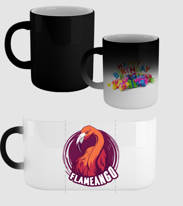 Flamingo model negru pe tricou
