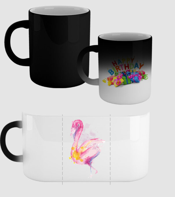 Flamingo Pictură model negru pe tricou