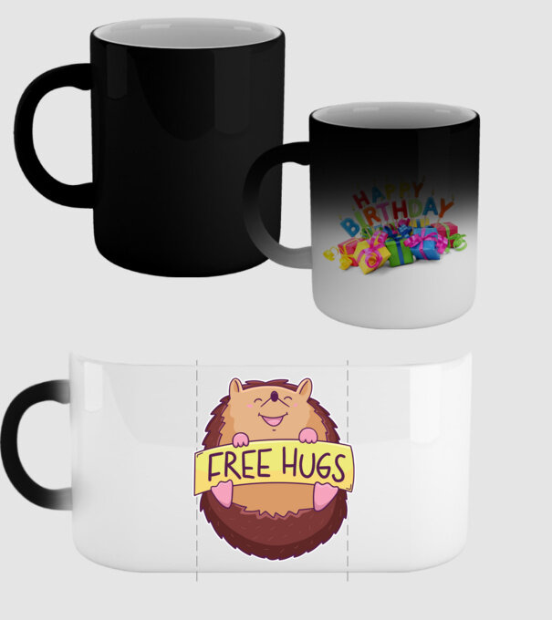 Free Hugs Arici model negru pe tricou