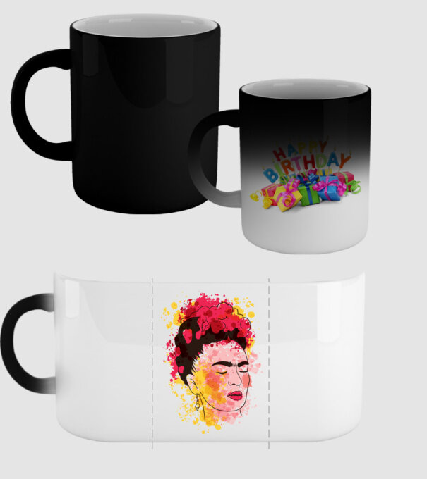 Frida Kahlo model negru pe tricou
