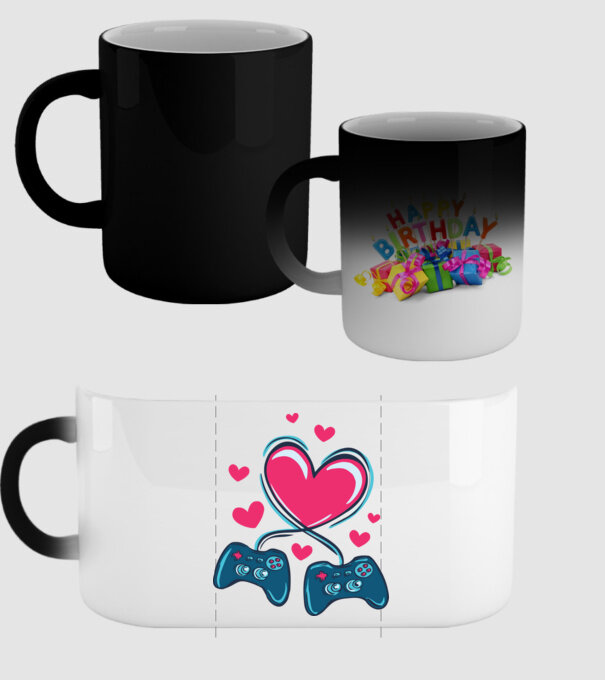 Dragoste Gamer model negru pe tricou