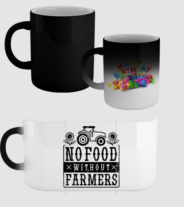 Nu există hrană fără fermieri model negru pe tricou