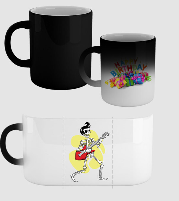 Schelet Elvis cu chitară model negru pe tricou
