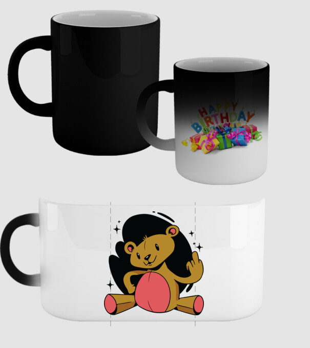 Ursuleț Teddy hain model negru pe tricou