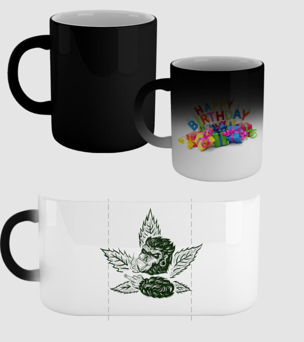 GORILĂ cannabis model negru pe tricou