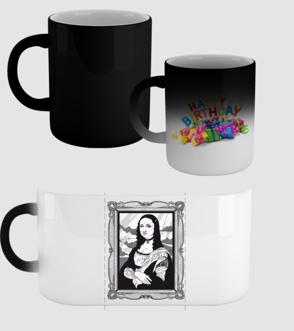 Mona Lisa gotică model negru pe tricou