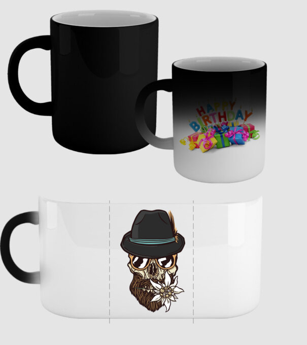 Craniu Hipster model negru pe tricou