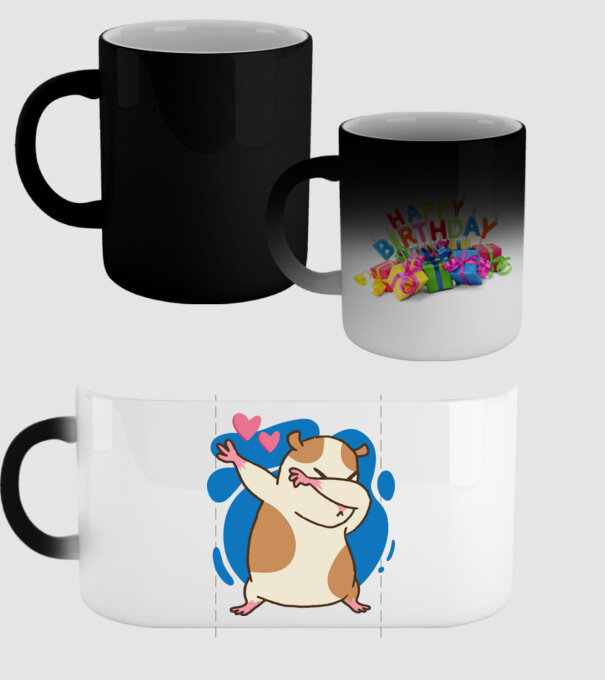 Hamster DAB model negru pe tricou