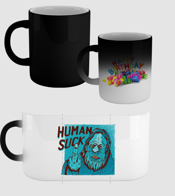 Human Suck - Yeti spune tricou amuzant antisocial model negru pe tricou