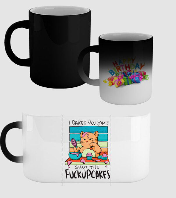 I bakde you some shut the fuckupcakes model negru pe tricou