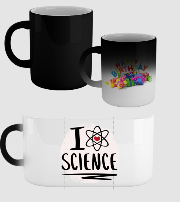 I Love Science știință model negru pe tricou