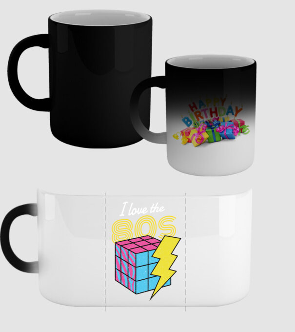 I love the 80s Cub Rubik model negru pe tricou