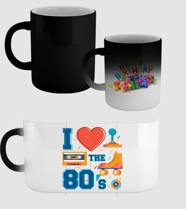 'I love the 80s - Iubesc anii ''80' model negru pe tricou