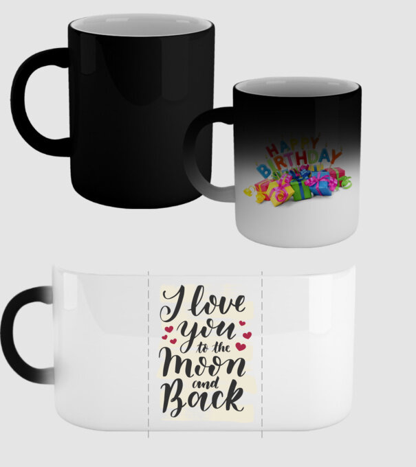 'I love you to the moon and back tricou drăguț Valentine''s Day' model negru pe tricou