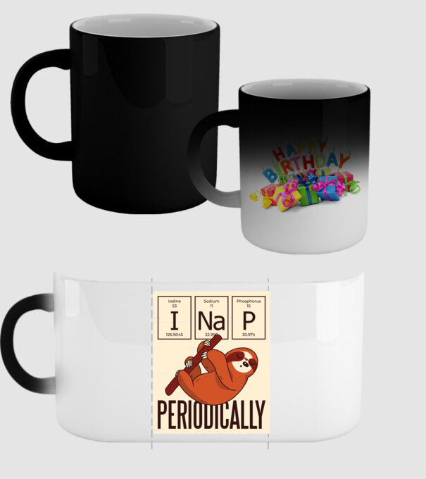 I NaP Periodic tricou leneș model negru pe tricou