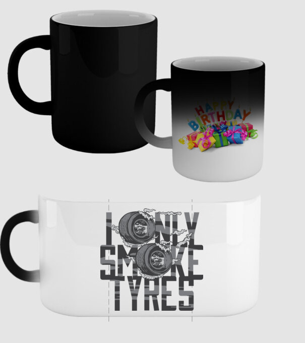 I only smoke Tyres model negru pe tricou