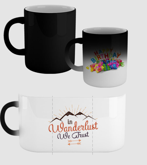 In Wanderlust we trust model negru pe tricou