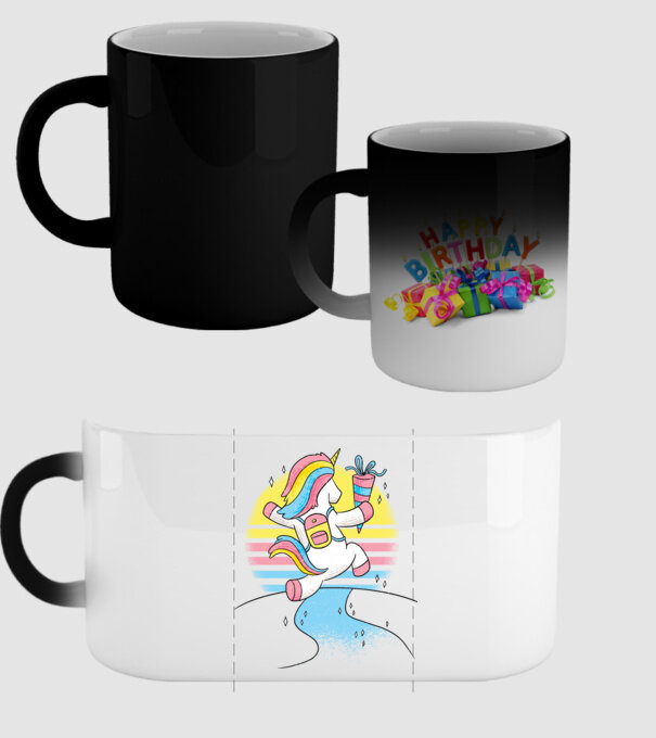 Unicorn școlar model negru pe tricou