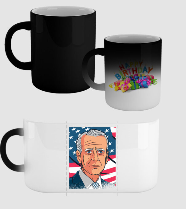 Joe Biden USA model negru pe tricou