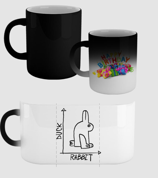 Rață vs Iepure model negru pe tricou