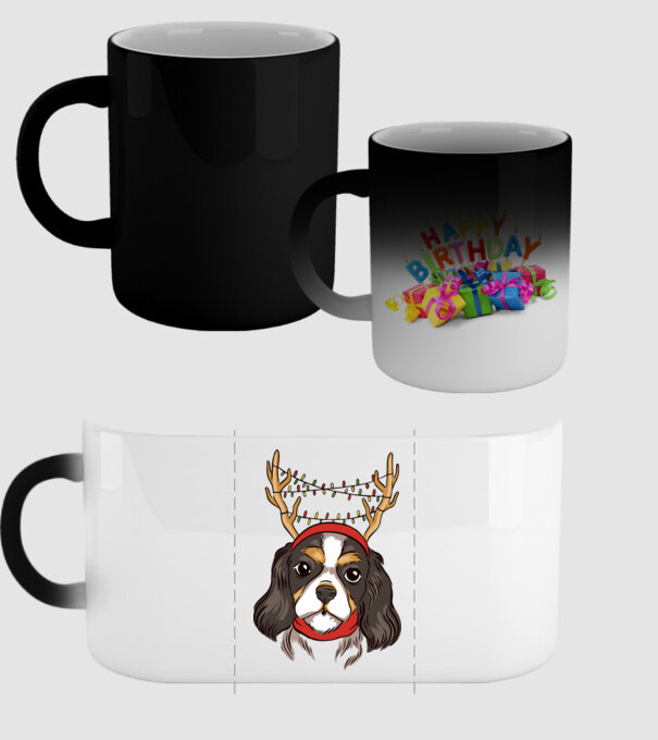 Cavalier de Crăciun model negru pe tricou