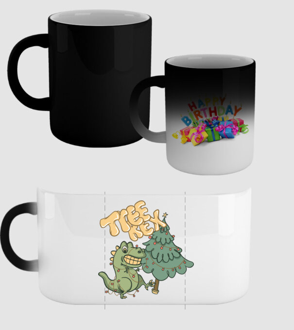 T-rex de Crăciun model negru pe tricou