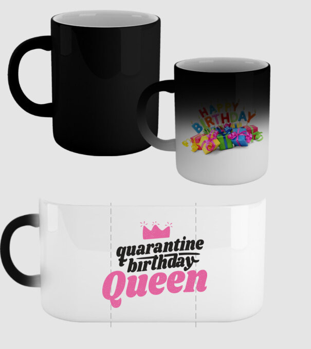 quarantine Queen model negru pe tricou