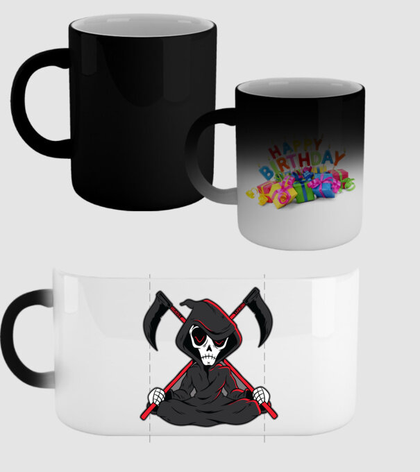 Moartea - Grim Reaper model negru pe tricou