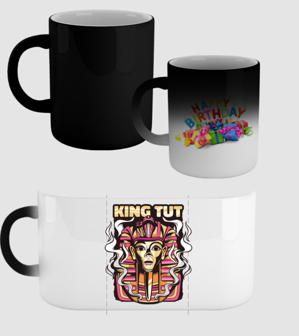 King Tut - Faraonul Tutankhamon model negru pe tricou