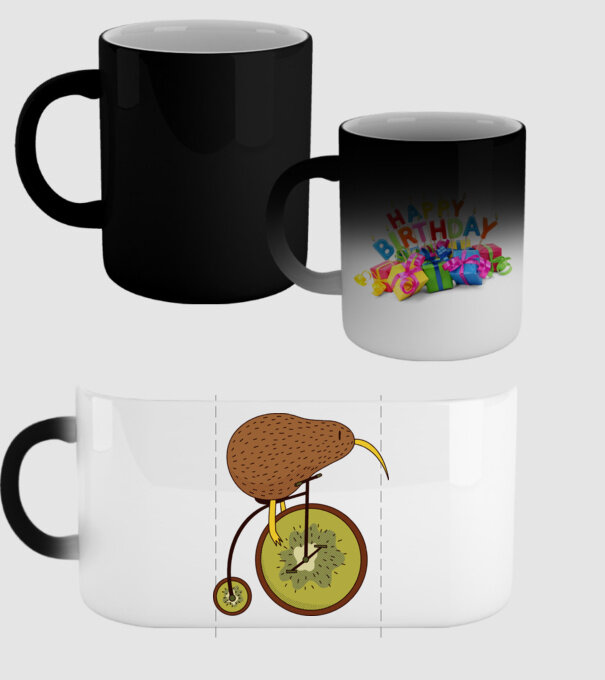 Bicicletă Kiwi model negru pe tricou