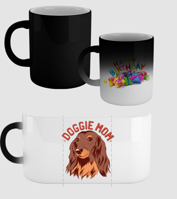 Mamă de Câine model negru pe tricou