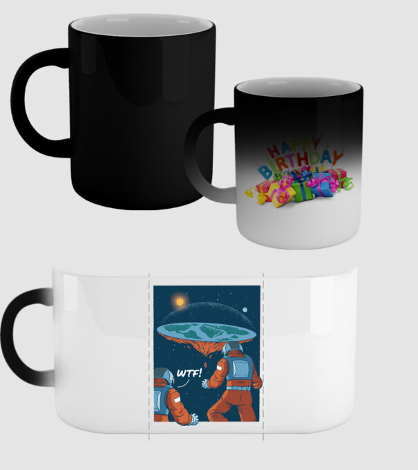 Astronaut Pământ plat model negru pe tricou