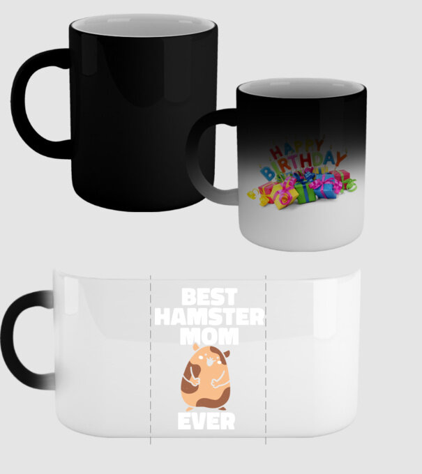 Cea mai bună mamă Hamster model negru pe tricou