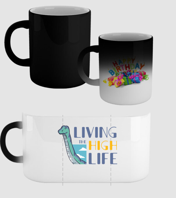 Living the High Life Dinosaur model negru pe tricou
