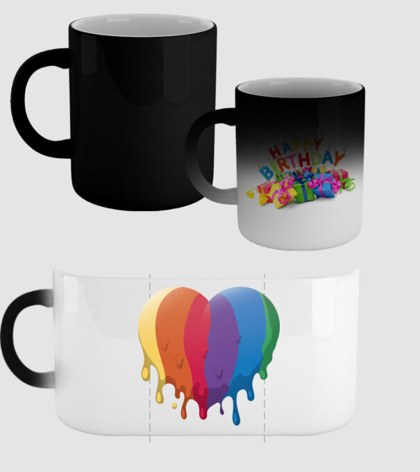 LGBTQ Inimă model negru pe tricou