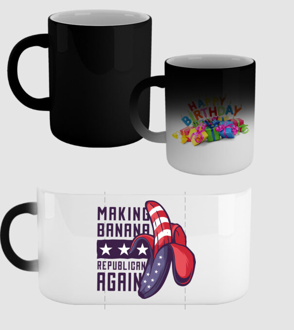 Make Banana Republican Again model negru pe tricou